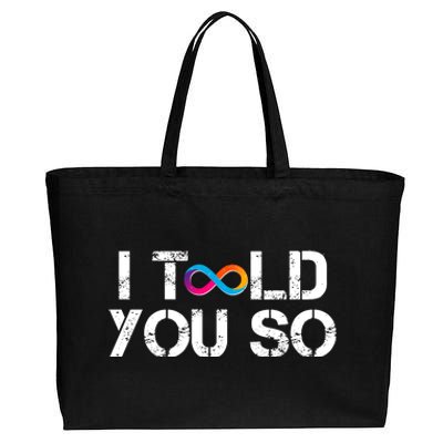 Internet Computer Icp Cryptocurrency Logo I Told You So Cotton Canvas Jumbo Tote