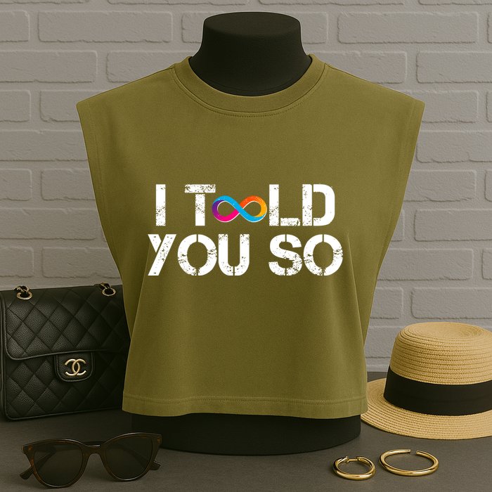 Internet Computer Icp Cryptocurrency Logo I Told You So Garment-Dyed Women's Muscle Tee