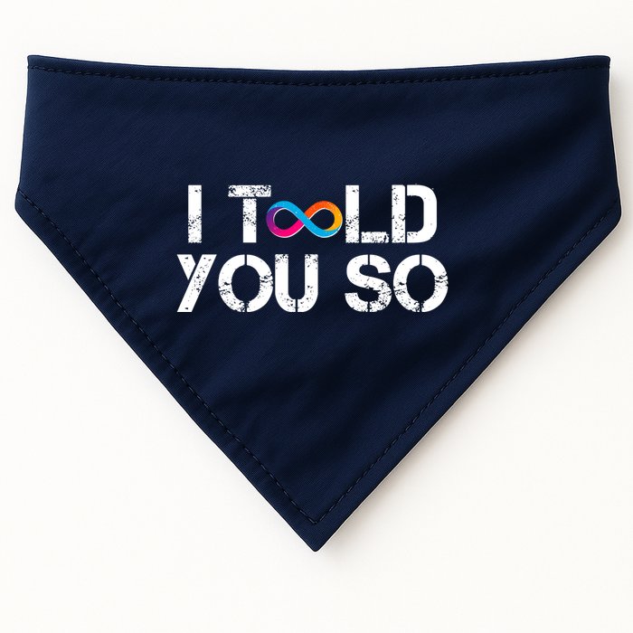 Internet Computer Icp Cryptocurrency Logo I Told You So USA-Made Doggie Bandana