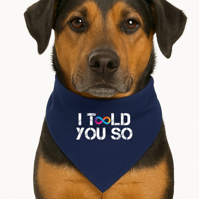 Internet Computer Icp Cryptocurrency Logo I Told You So USA-Made Doggie Bandana