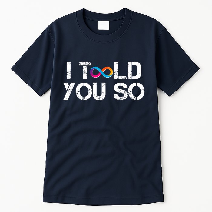 Internet Computer Icp Cryptocurrency Logo I Told You So Tall T-Shirt
