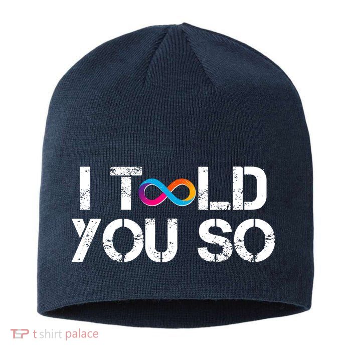Internet Computer Icp Cryptocurrency Logo I Told You So Sustainable Beanie
