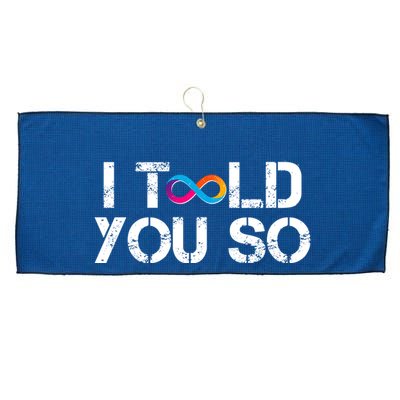 Internet Computer Icp Cryptocurrency Logo I Told You So Large Microfiber Waffle Golf Towel