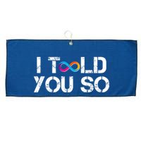 Internet Computer Icp Cryptocurrency Logo I Told You So Large Microfiber Waffle Golf Towel