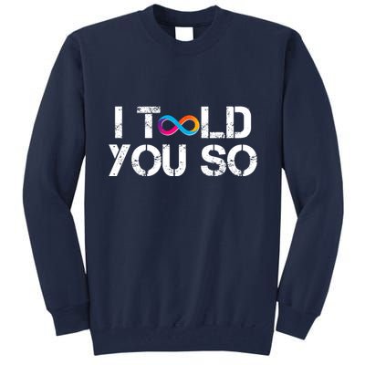 Internet Computer Icp Cryptocurrency Logo I Told You So Tall Sweatshirt