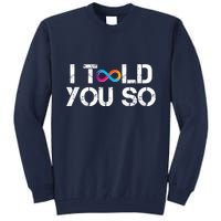 Internet Computer Icp Cryptocurrency Logo I Told You So Tall Sweatshirt