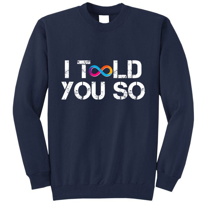 Internet Computer Icp Cryptocurrency Logo I Told You So Tall Sweatshirt