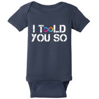 Internet Computer Icp Cryptocurrency Logo I Told You So Baby Bodysuit