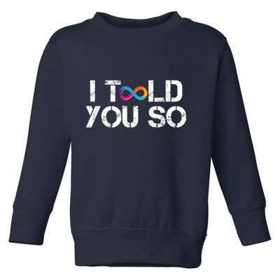 Internet Computer Icp Cryptocurrency Logo I Told You So Toddler Sweatshirt