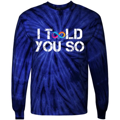 Internet Computer Icp Cryptocurrency Logo I Told You So Tie-Dye Long Sleeve Shirt