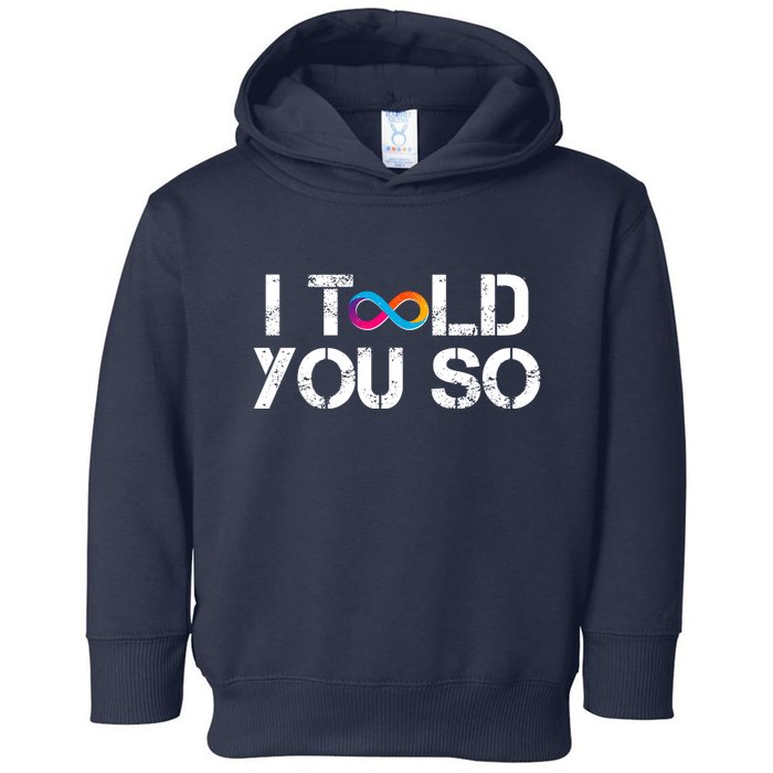 Internet Computer Icp Cryptocurrency Logo I Told You So Toddler Hoodie