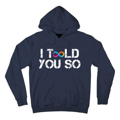 Internet Computer Icp Cryptocurrency Logo I Told You So Tall Hoodie
