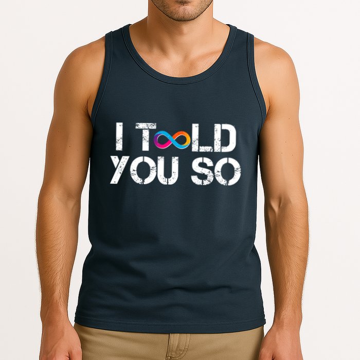 Internet Computer Icp Cryptocurrency Logo I Told You So Tank Top