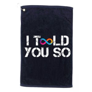 Internet Computer Icp Cryptocurrency Logo I Told You So Platinum Collection Golf Towel