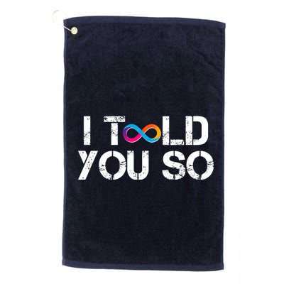 Internet Computer Icp Cryptocurrency Logo I Told You So Golf Towel