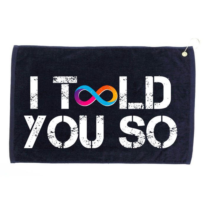 Internet Computer Icp Cryptocurrency Logo I Told You So Grommeted Golf Towel
