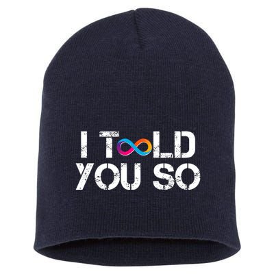 Internet Computer Icp Cryptocurrency Logo I Told You So Short Acrylic Beanie