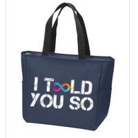 Internet Computer Icp Cryptocurrency Logo I Told You So Zip Tote Bag