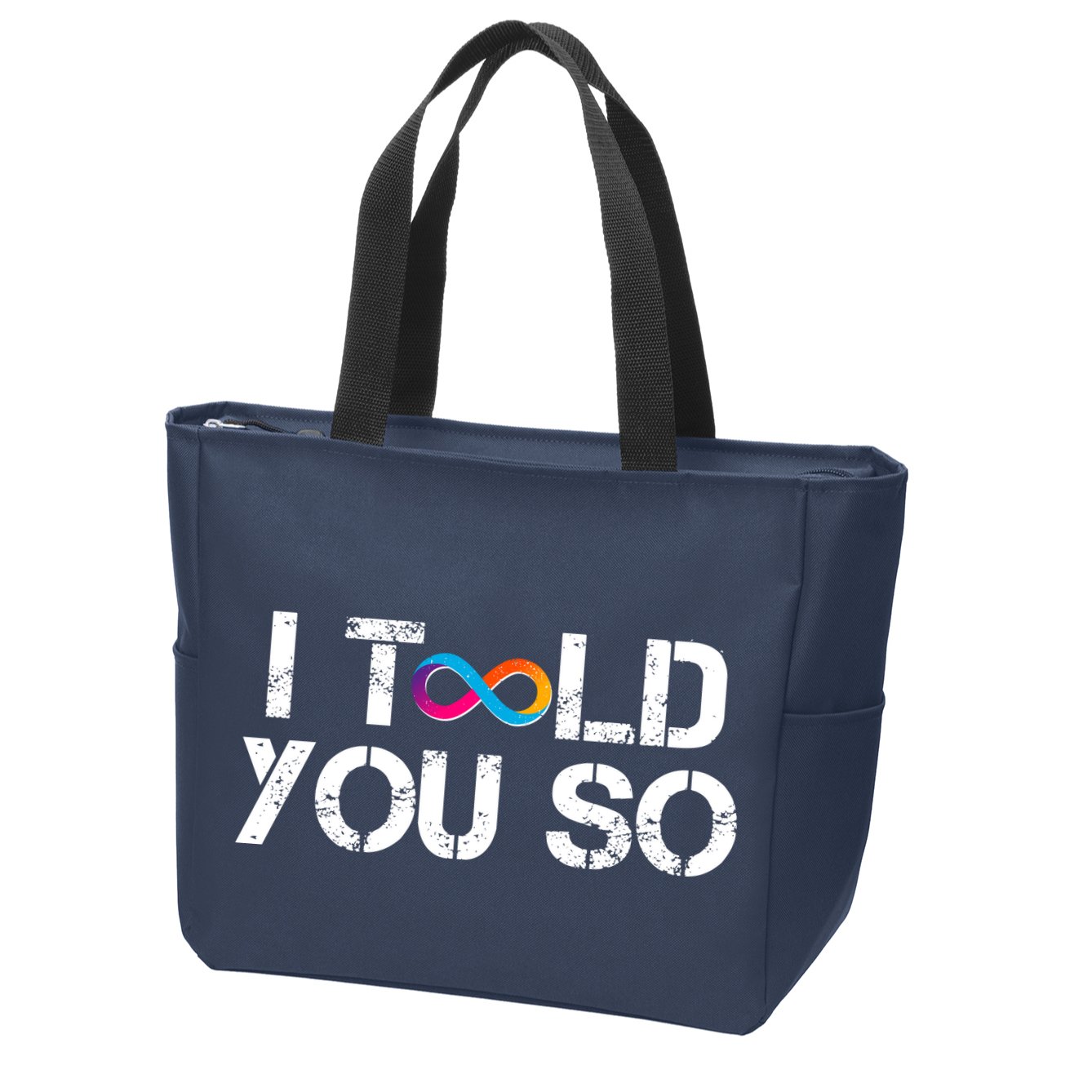 Internet Computer Icp Cryptocurrency Logo I Told You So Zip Tote Bag
