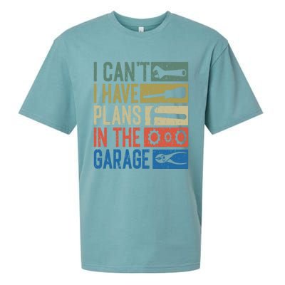 I Can't I Have Plans In The Garage Great Gift Sueded Cloud Jersey T-Shirt