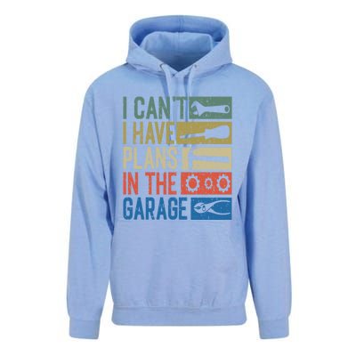 I Can't I Have Plans In The Garage Great Gift Unisex Surf Hoodie