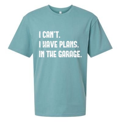 I Cant I Have Plans In The Garage Fathers Day Car Mechanics Short Sleeve Sueded Cloud Jersey T-Shirt