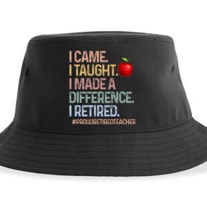 I Came I Taught I Made A Difference I Retired Sustainable Bucket Hat