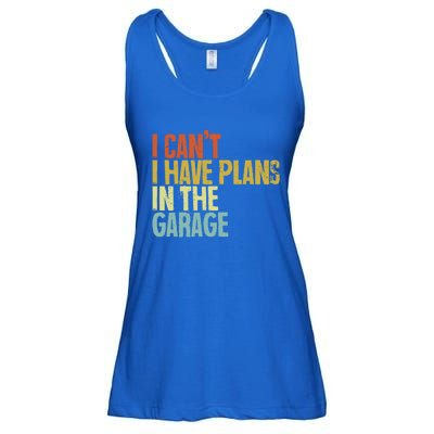 I Can't I Have Plans In The Garage Distressed Gift Ladies Essential Flowy Tank