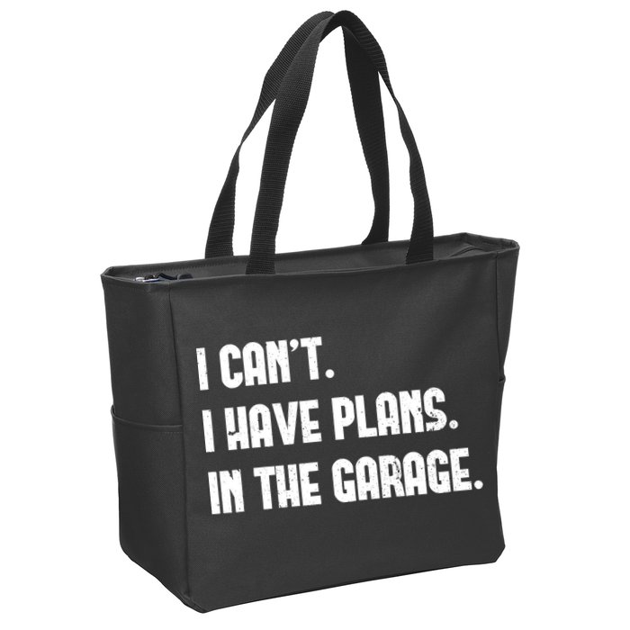 I Cant I Have Plans In The Garage Fathers Day Car Mechanics Short Zip Tote Bag