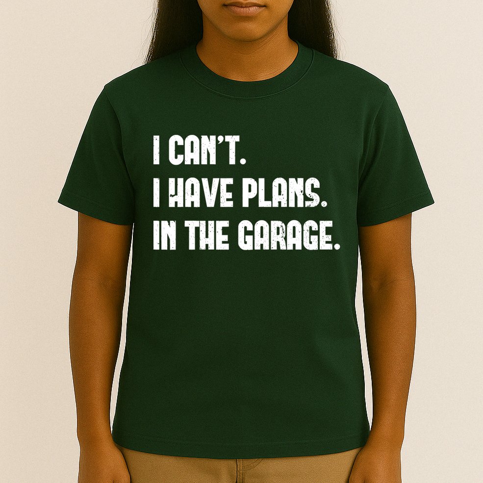 I Cant I Have Plans In The Garage Fathers Day Car Mechanics Short T-Shirt