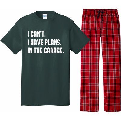 I Cant I Have Plans In The Garage Fathers Day Car Mechanics Short Pajama Set