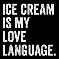 Ice Cream Is My Love Language Anti Valentines Day Button