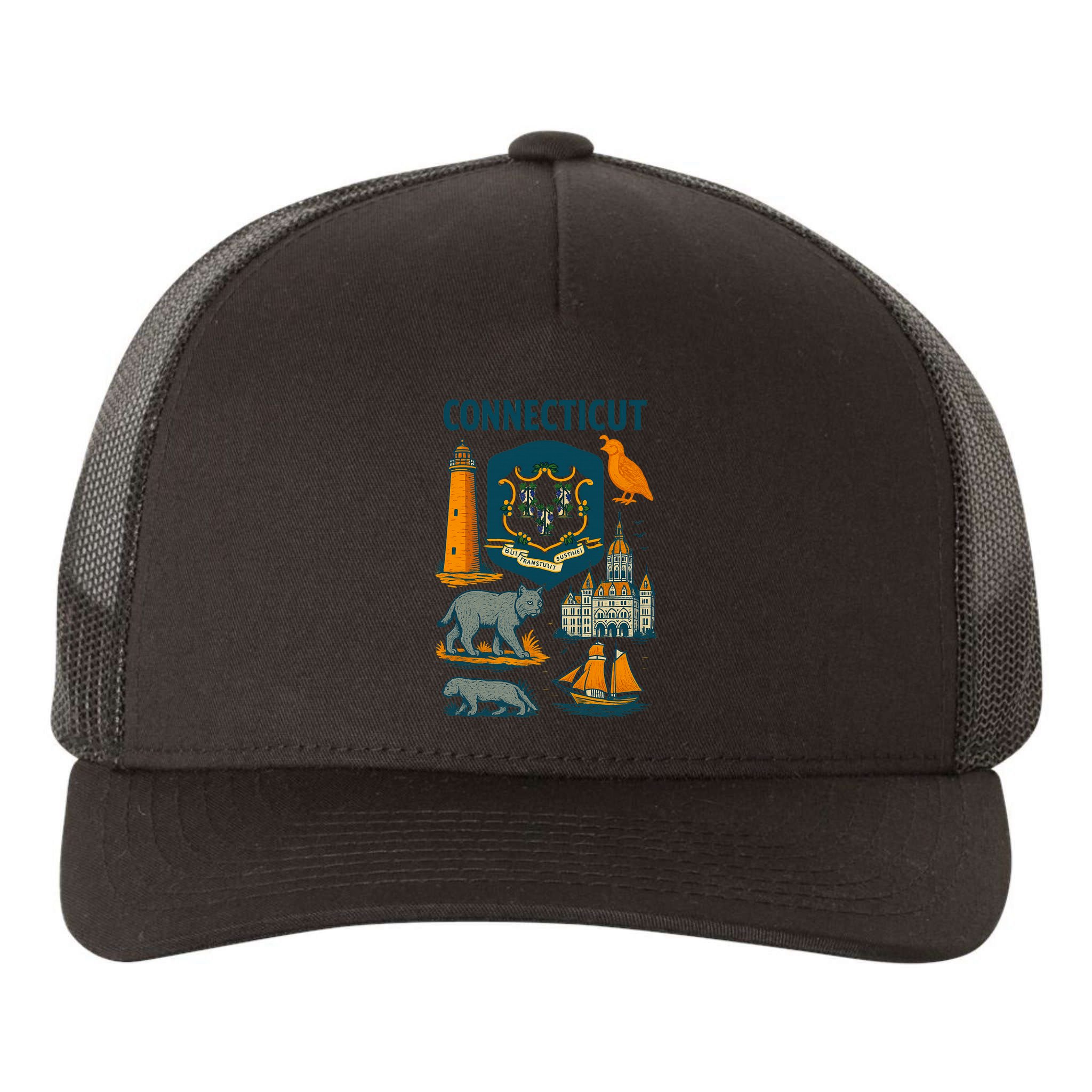 Iconic Connecticut Yupoong Adult 5-Panel Trucker Hat