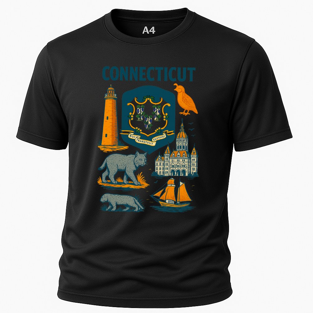 Iconic Connecticut Cooling Performance Crew T-Shirt