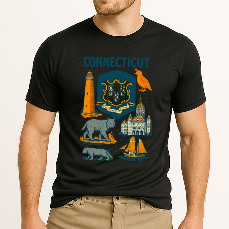 Iconic Connecticut Cooling Performance Crew T-Shirt