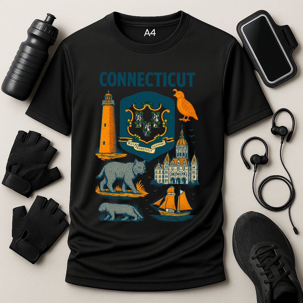 Iconic Connecticut Cooling Performance Crew T-Shirt