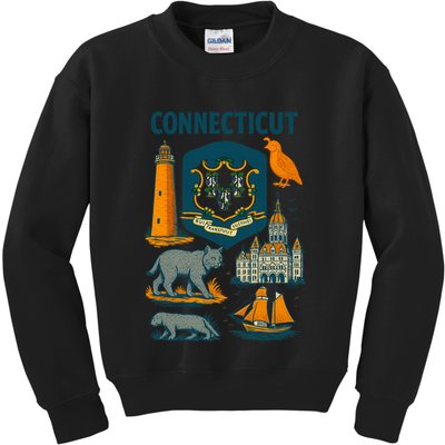 Iconic Connecticut Kids Sweatshirt