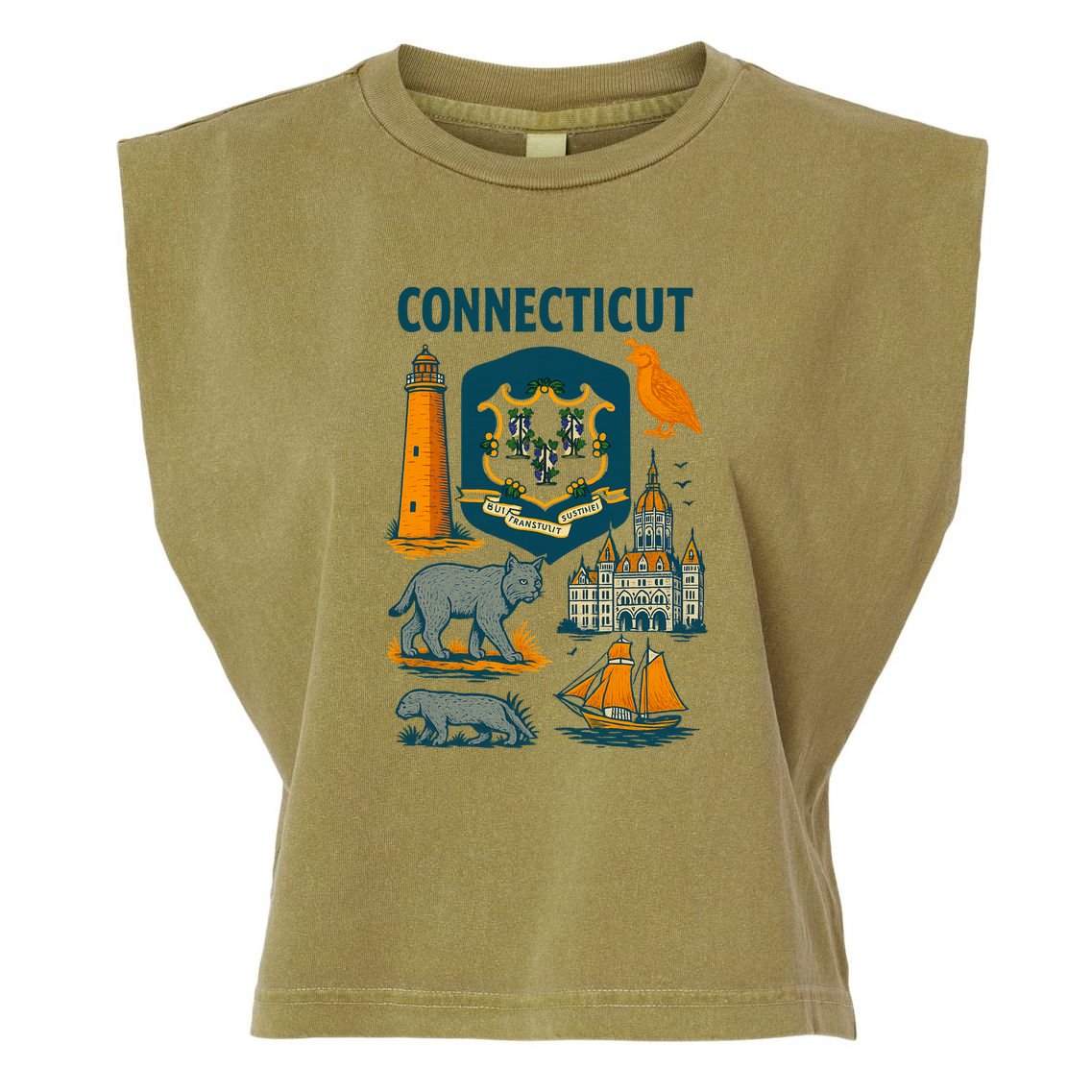Iconic Connecticut Garment-Dyed Women's Muscle Tee
