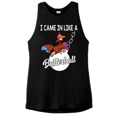 I Came In Like A Butterball Funny Thanksgiving Ladies PosiCharge Tri-Blend Wicking Tank