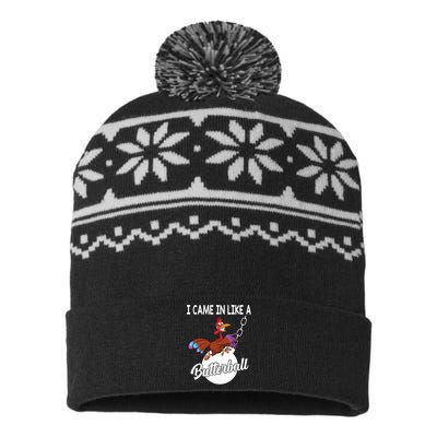 I Came In Like A Butterball Funny Thanksgiving USA-Made Snowflake Beanie