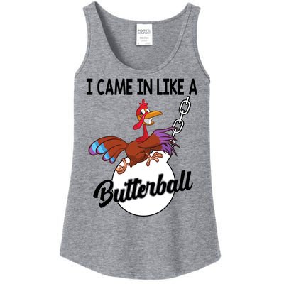 I Came In Like A Butterball Funny Thanksgiving Ladies Essential Tank