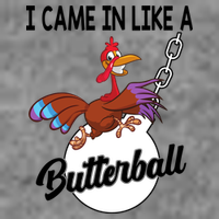 I Came In Like A Butterball Funny Thanksgiving Women's Crop Top Tee
