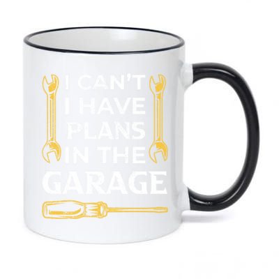 I Can't I Have Plans In The Garage Funny Car Mechanic Dad Gift 11oz Black Color Changing Mug