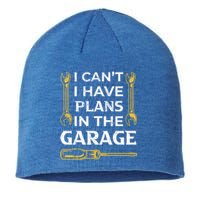 I Can't I Have Plans In The Garage Funny Car Mechanic Dad Gift Sustainable Beanie