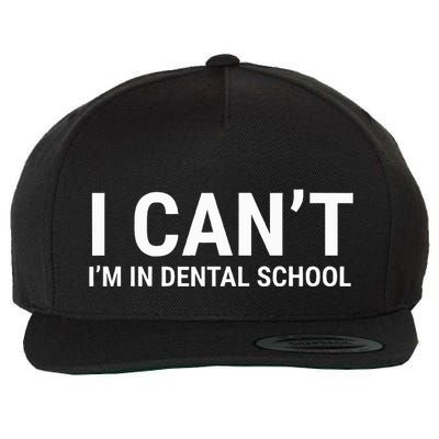 I CanT IM In Dental School Funny Dentist Student Wool Snapback Cap