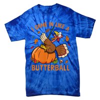 I Came In Like Butterball Funny Thanksgiving Turkey Costume Long Sleeve Tie-Dye T-Shirt