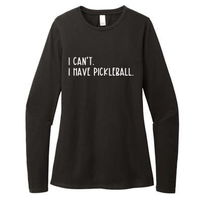 I Can't I Have Pickleball Peace Love Pickleball Coach Womens CVC Long Sleeve Shirt