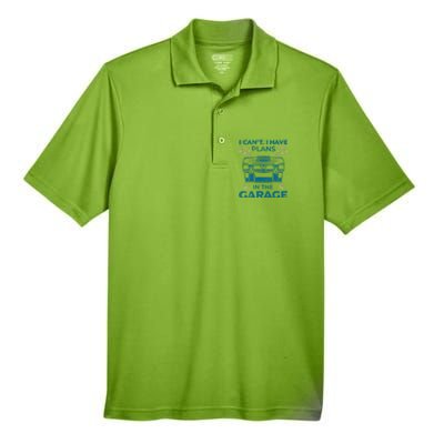 I Can't I Have Plans In The Garage Funny Car Mechanic Dad Funny Gift Men's Origin Performance Pique Polo