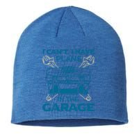 I Can't I Have Plans In The Garage Funny Car Mechanic Dad Funny Gift Sustainable Beanie