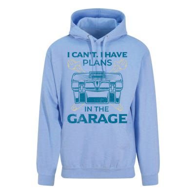 I Can't I Have Plans In The Garage Funny Car Mechanic Dad Funny Gift Unisex Surf Hoodie